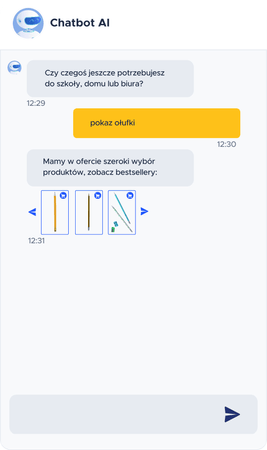 Chatbot rozumie polecenie mimo literówki